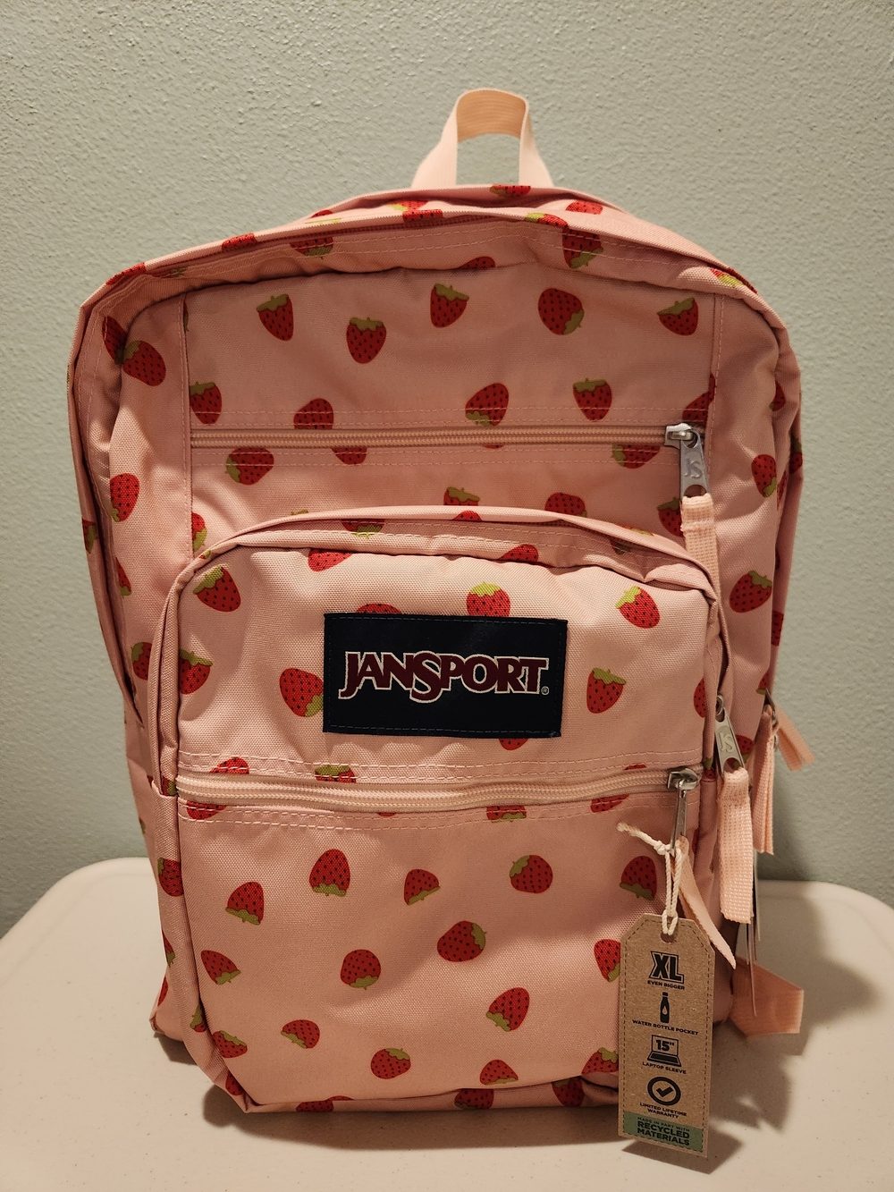 Jansport Strawberry Shower Backpack